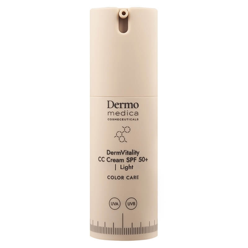 Dermomedica DermVitality CC Cream SPF 50 Koloryzujący krem korygujący SPF50 UVA/UVB (kolor Light Medium) 30 ml