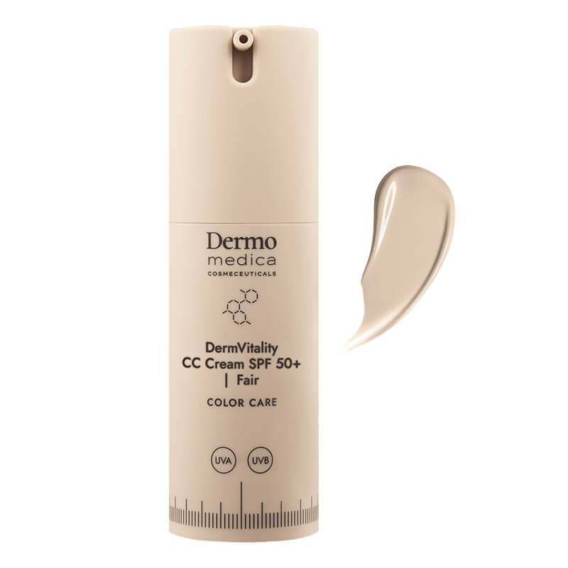 Dermomedica DermVitality CC Cream SPF 50 Koloryzujący krem korygujący z bardzo wysoką ochroną UVA/UVB i właściwościami pielęgnacyjnym (kolor Fair)