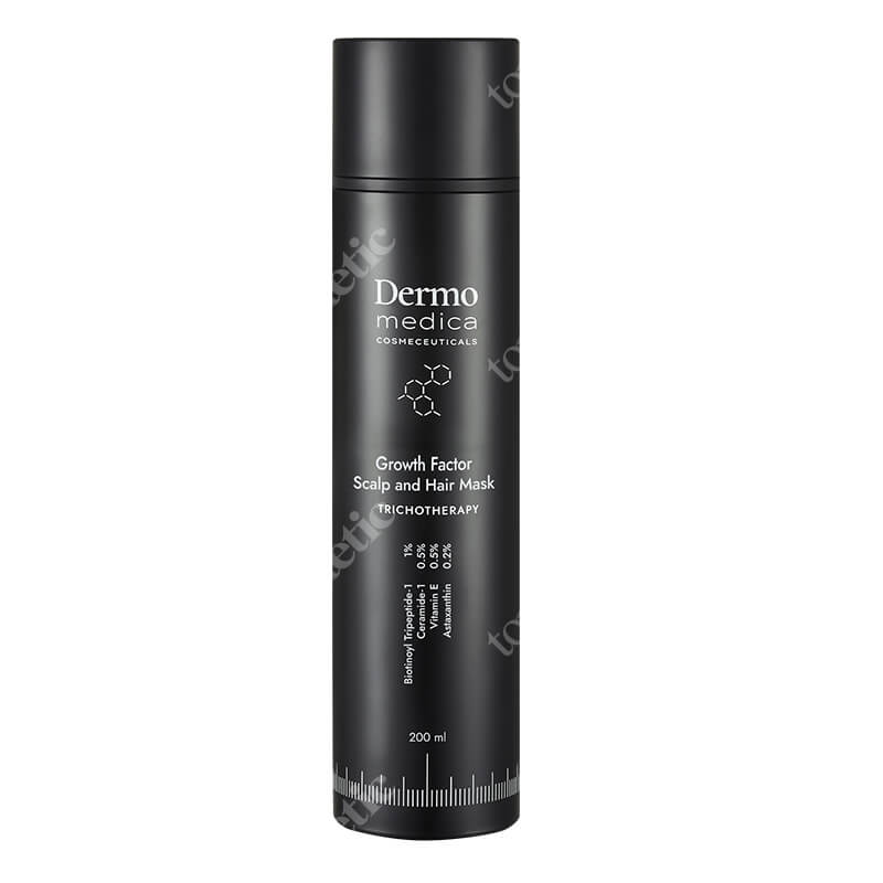 Dermomedica Growth Factor Scalp and Hair Mask Maska dla skóry głowy z problemem podrażnień, suchości, świądu i wypadania włosów 200 ml