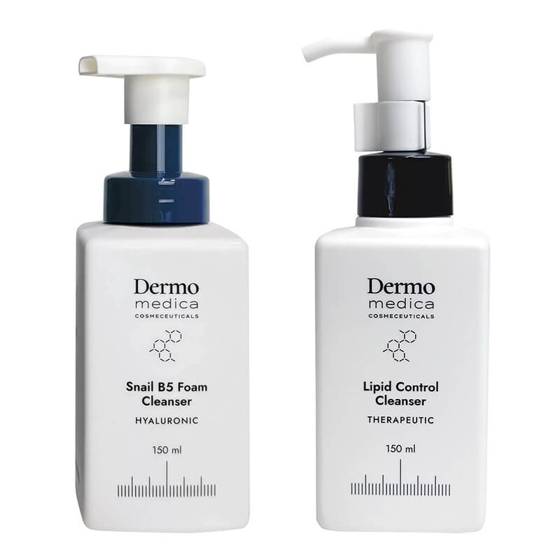 Dermomedica Lipid Control And Snail Foam Cleanser ZESTAW Pianka oczyszczająca 150 ml + Olejek myjący 150 ml