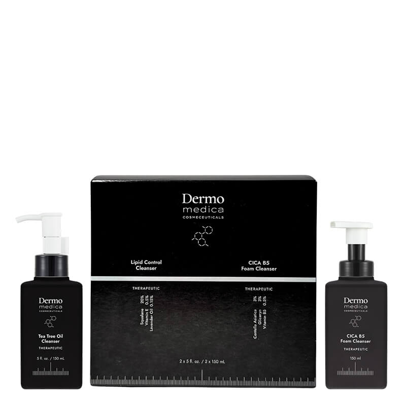 Dermomedica Lipid Control Cleanser + CICA B5 Foam Cleanser ZESTAW Olejek myjący 150 ml + Regeneracyjna pianka do mycia twarzy 150 ml