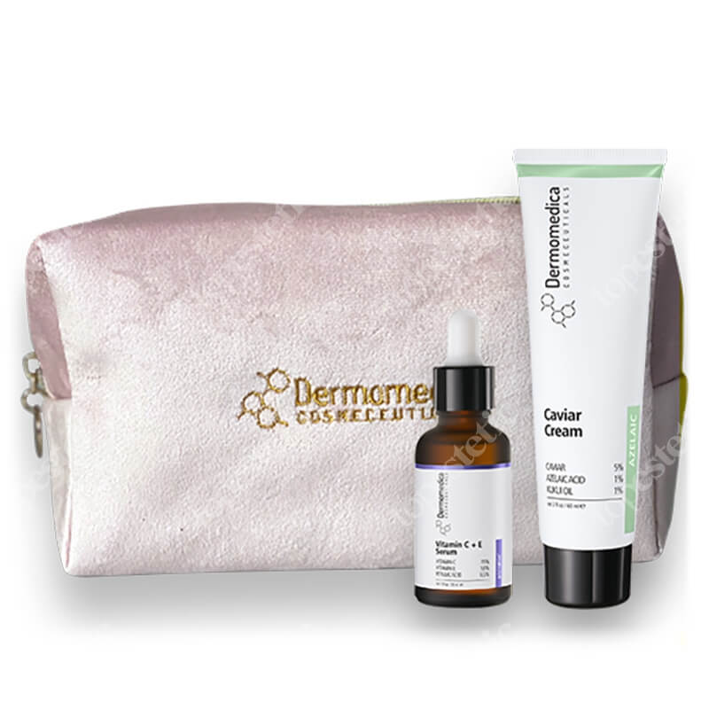 Dermomedica Pielęgnacja Skóry Suchej ZESTAW Aktywne serum z witaminą C i E i kwasem ferulowym 30 ml + Krem z ekstraktem z kawioru 60 ml