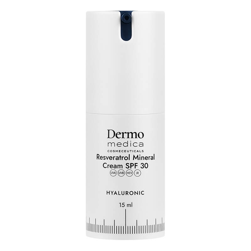 Dermomedica Resveratrol Mineral Cream SPF 30 Przeciwstarzeniowy krem z resweratrolem i filtrem 15 ml