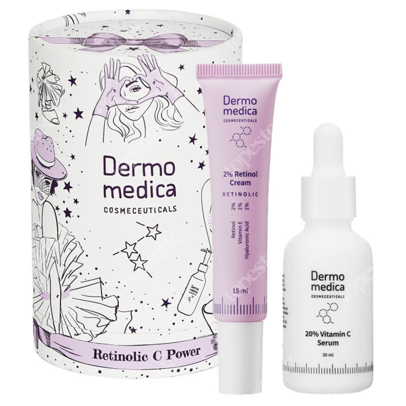 Dermomedica Retinolic C ZESTAW Serum z witaminą C 20%, Argireliną® i kwasem ferulowym 30ml + Krem z 2% retinolem 15 ml