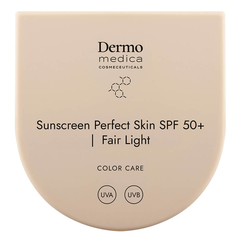 Dermomedica Sunscreen Perfect Skin SPF 50+ Fotoprotekcja, pielęgnacja i wyrównanie kolorytu w jednym kompakcie SPF (kolor Fair Light) 9,3 g