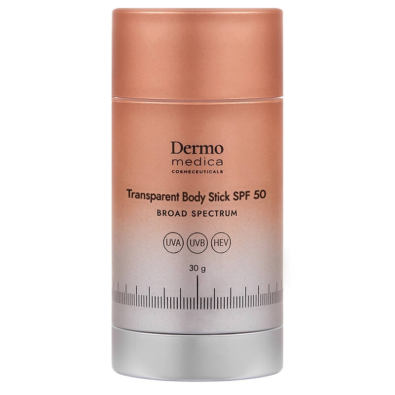 Dermomedica Transparent Body Stick SPF 50 Sztyft antyoksydacyjny, fotoprotekcyjny z ochroną przeciwsłoneczną 30 g