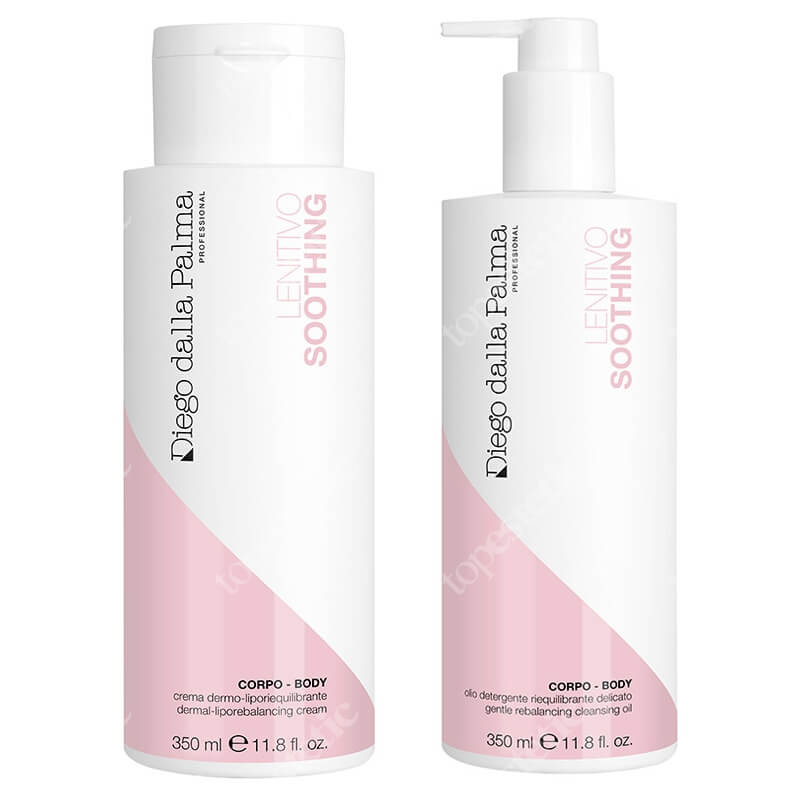 Diego dalla Palma Gentle Rebalancing Cleasing Oil + Dermal - Liporebalancing Cream ZESTAW Delikatny olej oczyszczający do ciała 350 ml + Krem do ciała przywracający równowagę lipidową 350 ml
