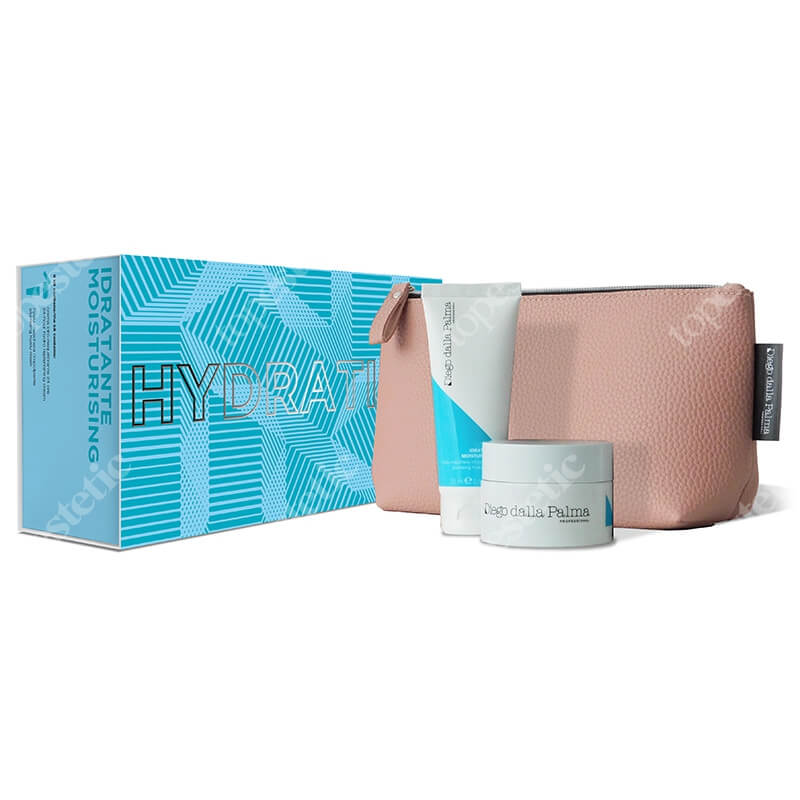 Diego dalla Palma Hydrating Set ZESTAW Krem nawadniający 50 ml + Wypełniająca maska hialuronowa 75 ml + Kosmetyczka