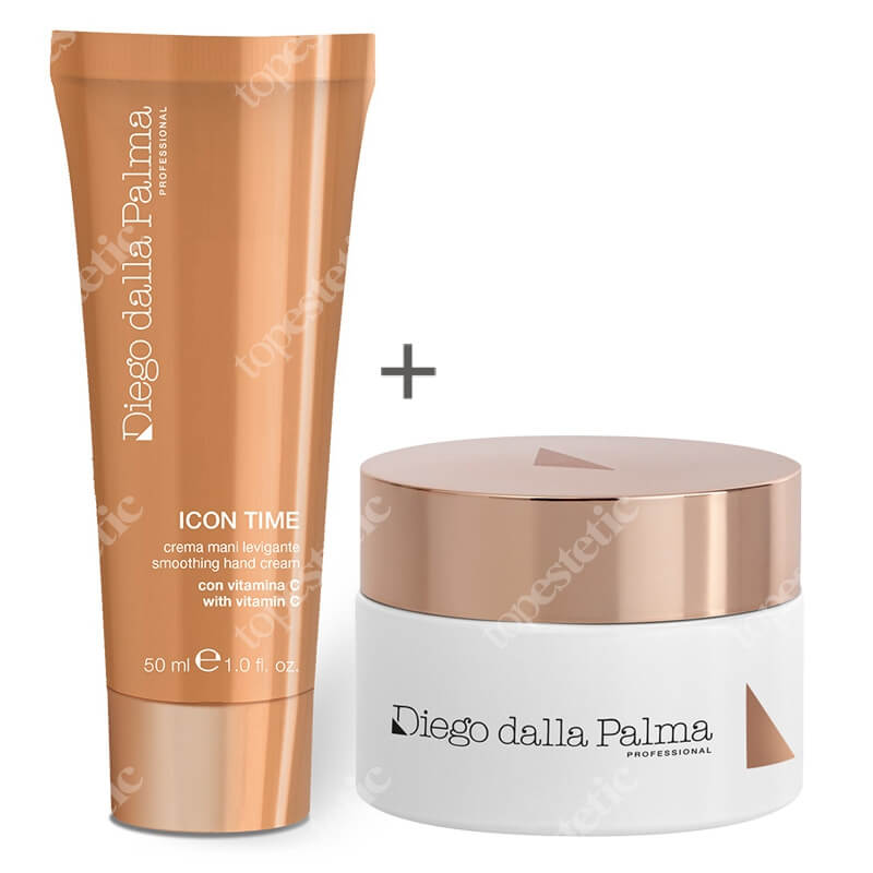Diego dalla Palma Icon Time Set ZESTAW Krem naprawczy z platyną 50 ml + Wygładzający krem do dłoni 50 ml