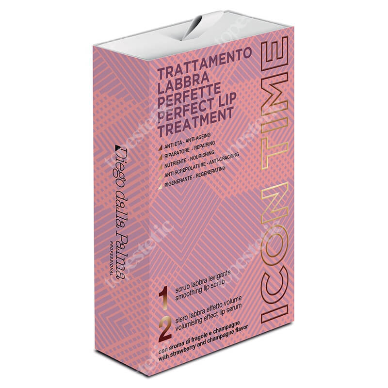 Diego dalla Palma Perfect Lip Treatment ZESTAW Wygładzający scrub do ust z japońską wiśnią 8 ml + Serum wypełniające usta 8 ml