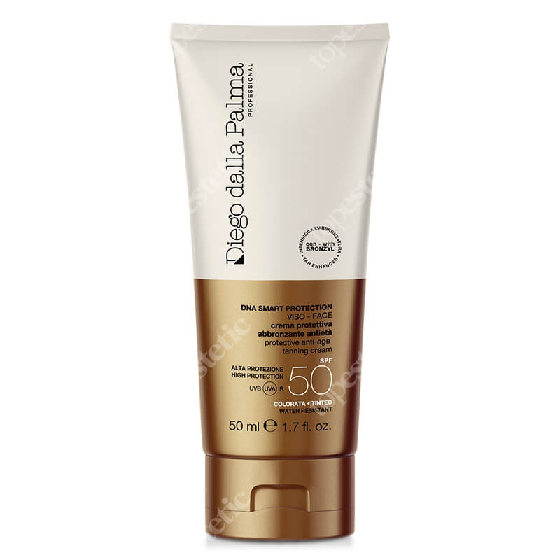 Diego dalla Palma Protective Anti Age Tanning Cream SPF 50 Przeciwstarzeniowy krem ochronny do opalania z kolorem 50 ml