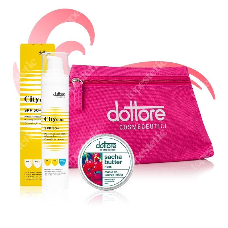 Dottore City Sun SPF50+ + Sacha Butter Ribes ZESTAW Krem przeciwsłoneczny SPF50+ 50 ml + Masło do twarzy i ciała 50 ml
