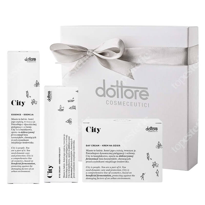 Dottore Kuracja Ochronna CITY Na Dzień Wersja Świąteczna ZESTAW Krem na dzień 50 ml + Krem pod oczy 15 ml + Esencja do twarzy 100 ml