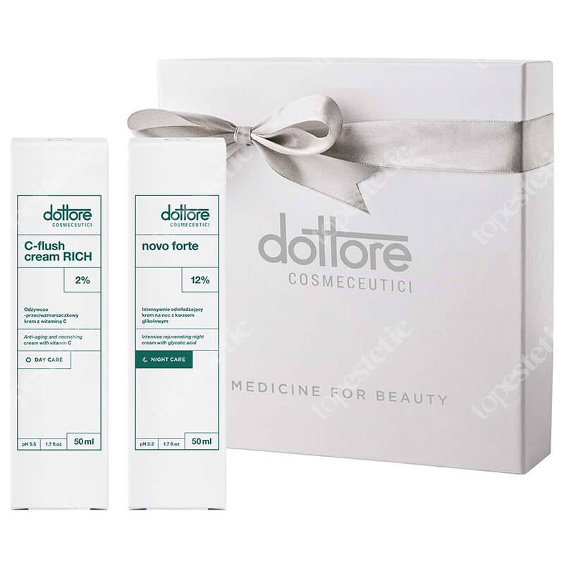 Dottore Kuracja Odmładzająca Wersja Świąteczna ZESTAW Odmładzający krem na noc z 12 % 50 ml + Odżywczo-przeciwzmarszczkowy krem 50 ml