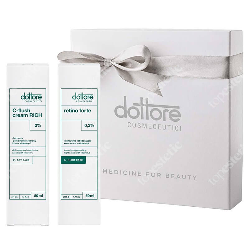 Dottore Kuracja Regenerująca Wersja Prezentowa ZESTAW Krem na noc z witaminą A 50 ml + Odżywczo-przeciwzmarszczkowy krem 50 ml