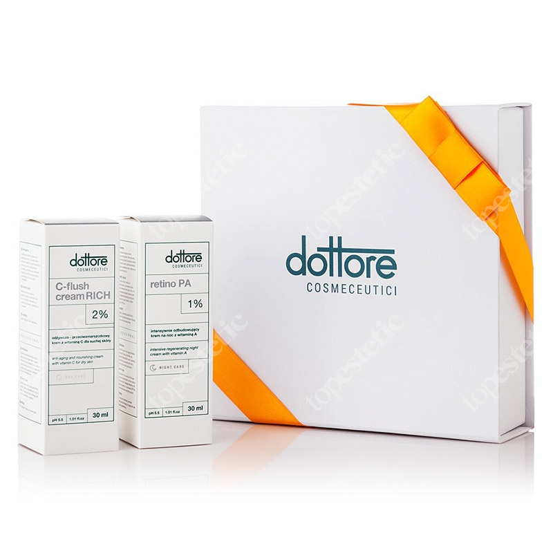 Dottore Kuracja rewitalizująca - Pomarańczowy ZESTAW Retino Pa 30 ml + C Flush Cream Rich 30 ml