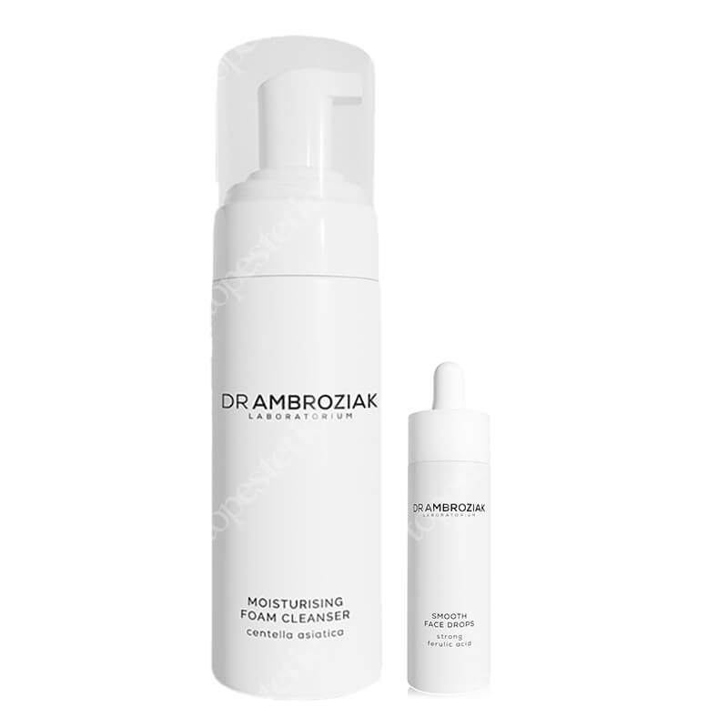 Dr Ambroziak Moisturizing + Smooth Face ZESTAW Pianka myjąca 150 ml + Serum wygładzające 30 ml