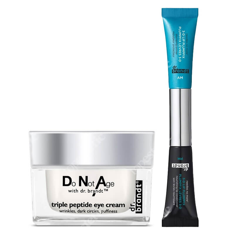 Dr Brandt Eye And Lip ZESTAW Krem pod oczy z peptydami 15 g + Podwójne serum do pielęgnacji ust 2x5 g