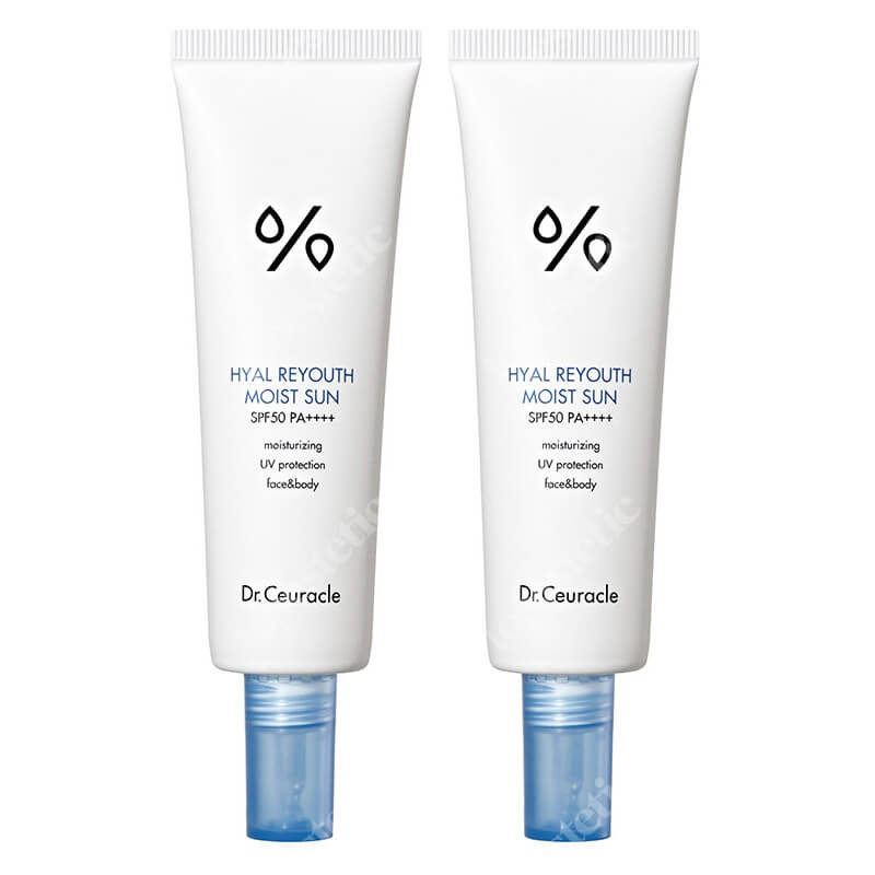 Dr Ceuracle Hyal Reyouth Moist Sun x 2 ZESTAW Krem ochronny SPF 50 PA ++++ 50 ml x 2