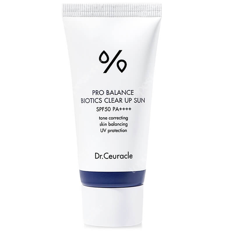 Dr Ceuracle Pro Balance Biotics Clear Up Sun SPF50 Fizyczno-chemiczny filtr przeciwsłoneczny 50 ml