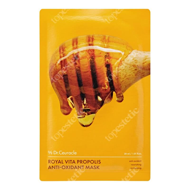 Dr Ceuracle Vita Propolis Antioxidant Mask Intensywnie odżywcza maseczka w płachcie na bazie propolisu, witaminy C i mleczka pszczelego 30 ml/1 szt.