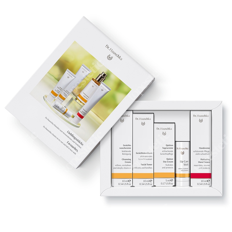Dr Hauschka Bestsellery ZESTAW Krem 10 ml + Tonik 10 ml + Krem 5 ml + Krem 10 ml + Sztyft