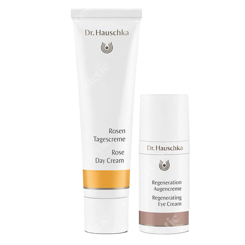 Dr Hauschka Rose Day Cream + Regenerating Eye Cream ZESTAW Krem z róży na dzień 30 ml + Krem regenerujący pod oczy 15 ml