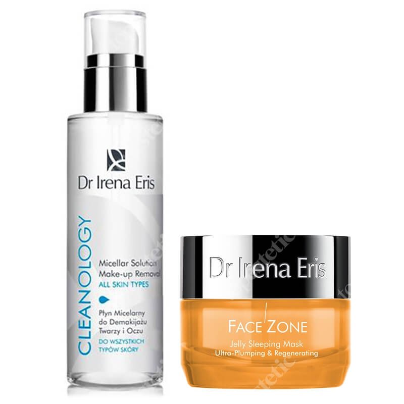 Dr Irena Eris Jelly Sleeping Mask + Micellar Solution Make-Up Removal ZESTAW Żelowa maska wypełniająco-ujędrniająca 50 ml + Płyn micelarny 200 ml