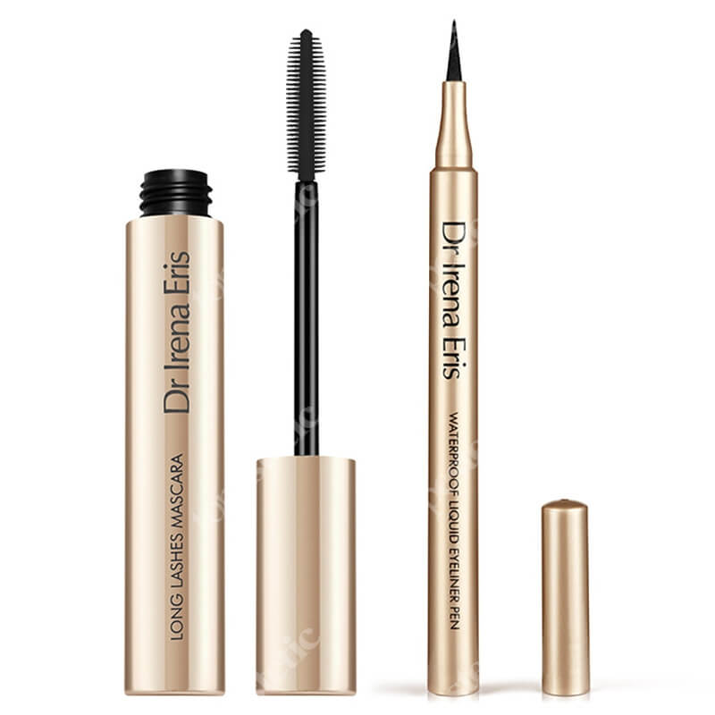 Dr Irena Eris Long Lashes Mascara + Liquid Eyeliner Pencil ZESTAW Tusz wydłużający (kolor Black) 9 ml + Eyeliner we flamastrze (kolor Black) 1,1 ml