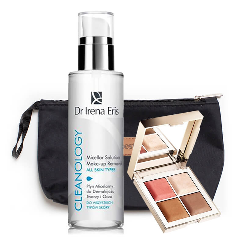 Dr Irena Eris Make-Up Removal + Face Contouring Pallette ZESTAW Płyn micelarny 200 ml + Paletka do konturowania twarzy 4x 5g + Kosmetyczka 1 szt
