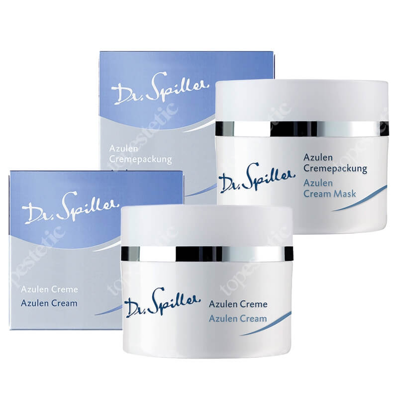 Dr Spiller Azulen Cream + Azulen Cream Mask ZESTAW Łagodzący krem z wyciągiem z rumianku 50 ml + Kremowa maska z bisabololem, olejem sojowym 50 ml
