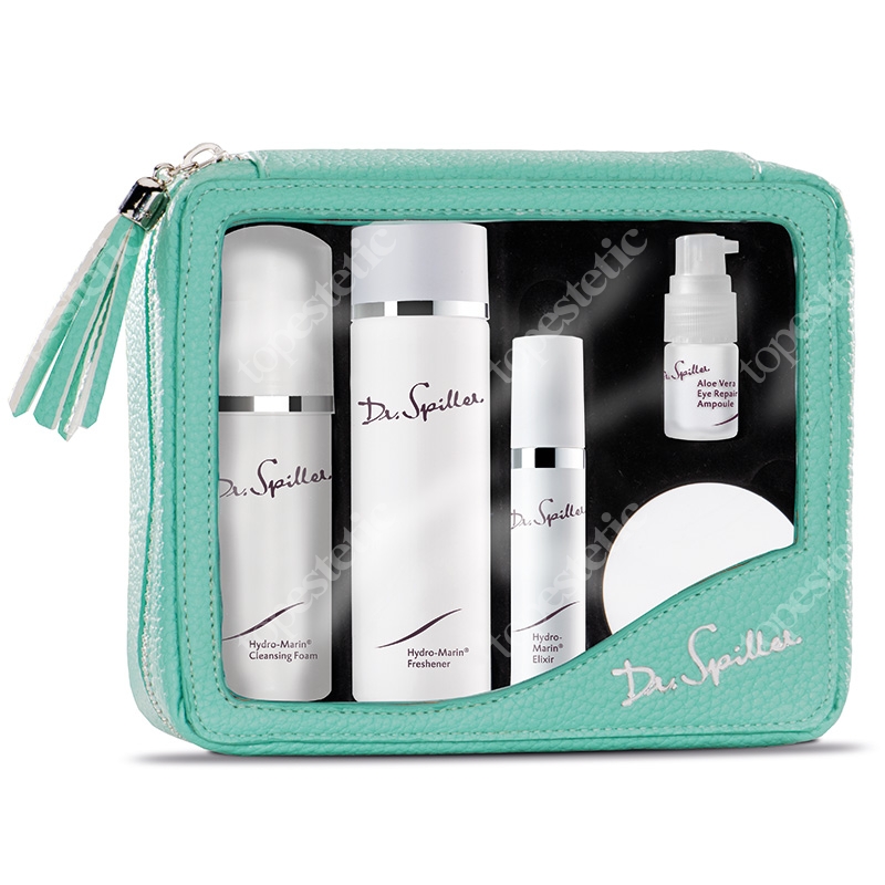 Dr Spiller Hydro Marin Travel Set ZESTAW Pianka oczyszczająca 50 ml + Tonik 100 ml + Ampułka regenerująca 5 ml + Serum 10 ml + Krem 20 ml