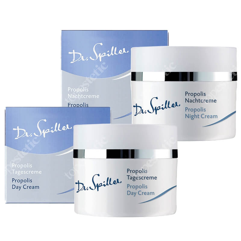 Dr Spiller Propolis Set Day And Night ZESTAW Krem balansujący z propolisem, witaminą A i C 50 ml + Krem balansujący z ekstraktem z aloesu, witaminą A i C 50 ml