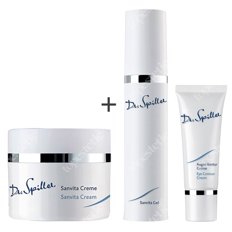Dr Spiller Sanvita ZESTAW Krem pod oczy 20 ml + Krem z ekstraktem z zielonej herbaty 50 ml + Żel rewitalizujący 50 ml