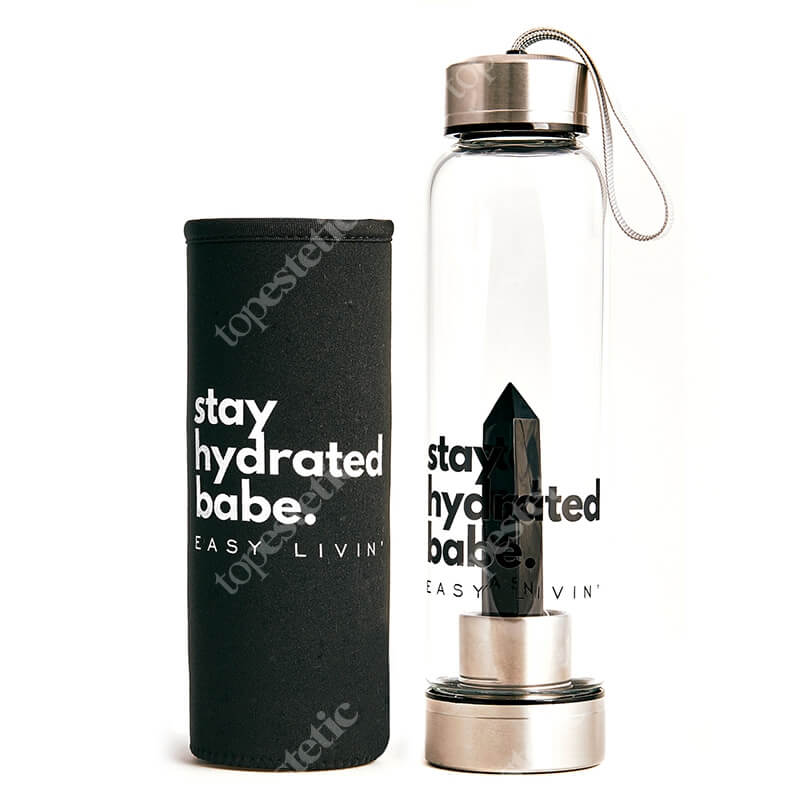 Easy Livin Butelka Szklana Z Obsydianem Dodaje energii 1 szt