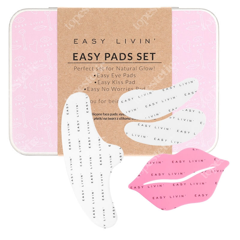 Easy Livin Easy Pads Set ZESTAW Wielorazowe płatki pod oczy 2 szt + Wielorazowy płatek na czoło 1 szt + Wielorazowy płatek na usta  1 szt