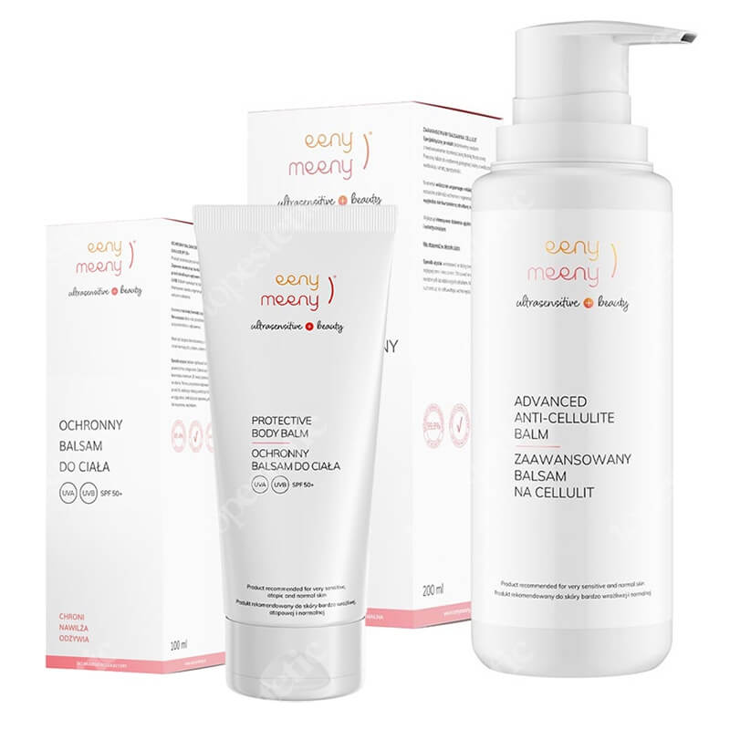 Eeny meeny Cellulit i Protective Body UVA, UVB, SPF 50+ ZESTAW Redukuje, ujędrnia, modeluję 200 ml + Ochronny balsam do ciała UVA, UVB 100 ml