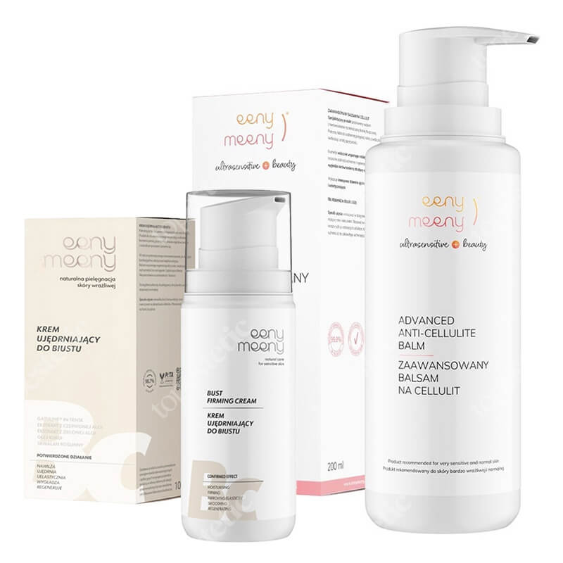Eeny meeny Zaawansowany Balsam na Cellulit + Ujędrniający Krem do Biustu ZESTAW Redukuje, ujędrnia, modeluję 200 ml + Ujędrnia, uelastycznia, wygładza 100 ml