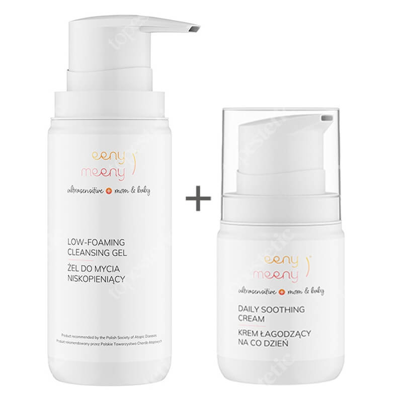 Eeny meeny Żel Do Mycia Niskopieniący + Krem Łagodzący ZESTAW Żel dla mamy i dziecka 100 ml + Krem 50 ml