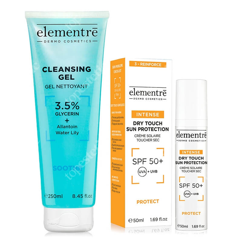 Elementre Clean And Protect ZESTAW Filtr przeciwsłoneczny 50 ml + Żel oczyszczający 250 ml