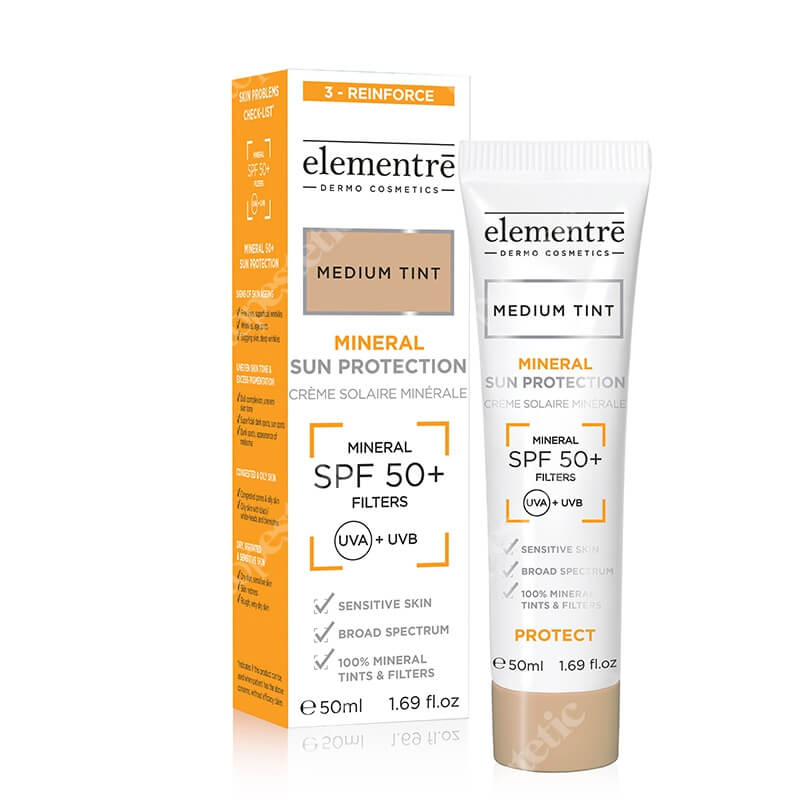 Elementre Mineral Sun Protection SPF 50 Filtr mineralny SPF 50 (kolor Medium Tint) 50 ml