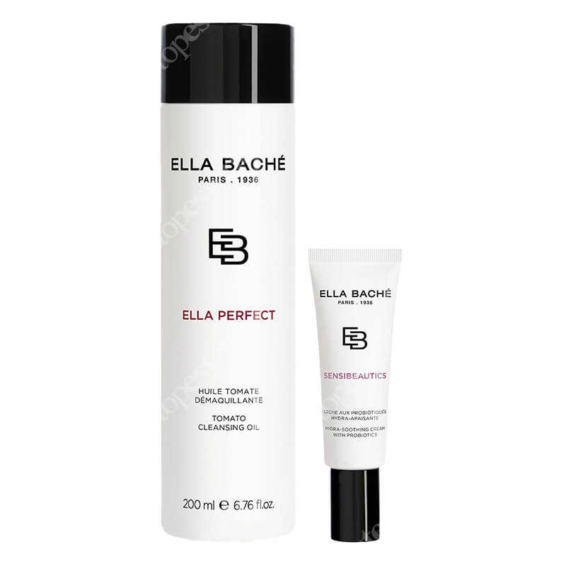 Ella Bache Perfect Skin ZESTAW Oliwka do demakijażu 200 ml + Łagodząco-nawilżający krem z probiotykami 50 ml