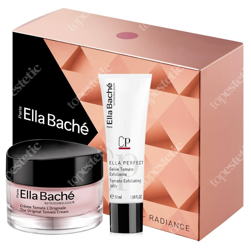 Ella Bache Radiance Gift Box 2018 ZESTAW Oryginalny krem pomidorowy 50 ml + Pomidorowy żel pilingujący 50 ml + Kosmetyczka