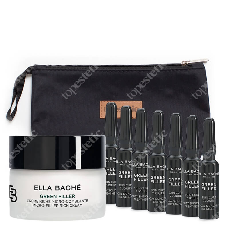 Ella Bache Rich Anti Age Set ZESTAW 7-dniowa kuracja wypełniająco-ujędrniająca 7 x 1,2 ml + Krem przeciwzmarszczkowy 50 ml + Kosmetyczka 1 szt