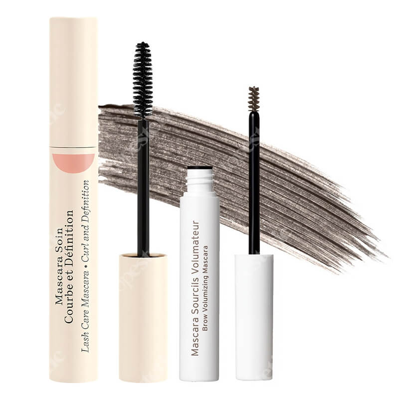 Embryolisse Beauty Brown and Lash ZESTAW Pielęgnujący tusz do rzęs 8 ml + Pogrubiająca mascara i pogrubiające serum do brwi 2 w 1 (kolor - głęboki brąz) 5 ml