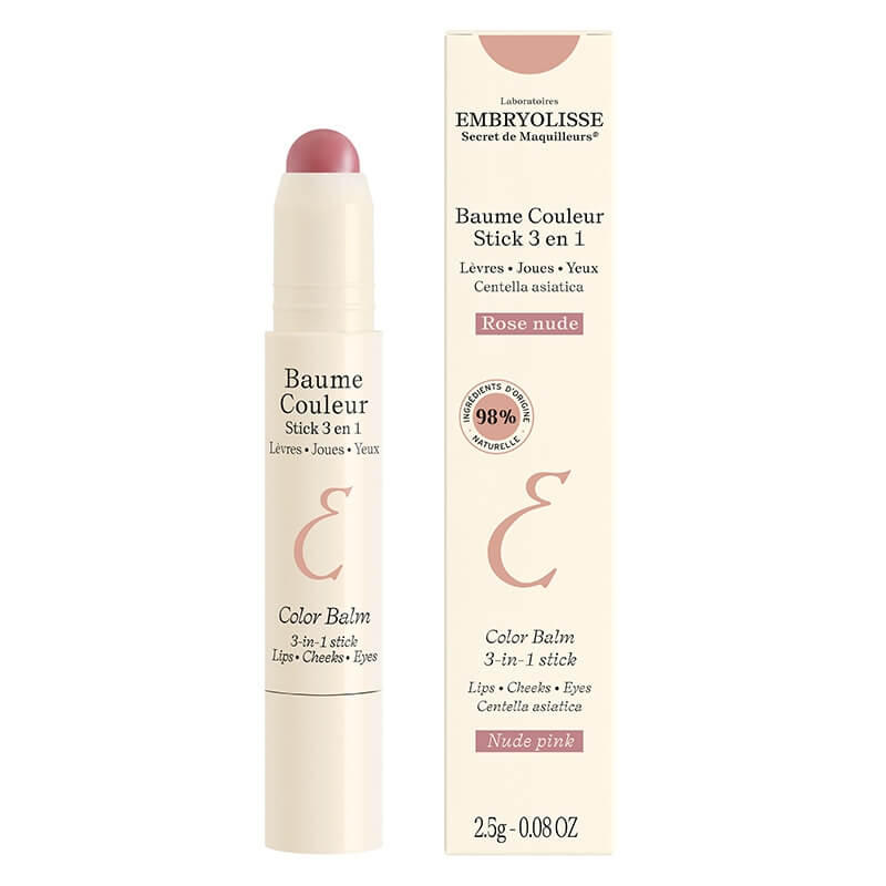 Embryolisse Color Balm 3 in 1 Stick Sztyft Koloryzujący 3 w 1 (kolor Rose Nude) 2,5 g