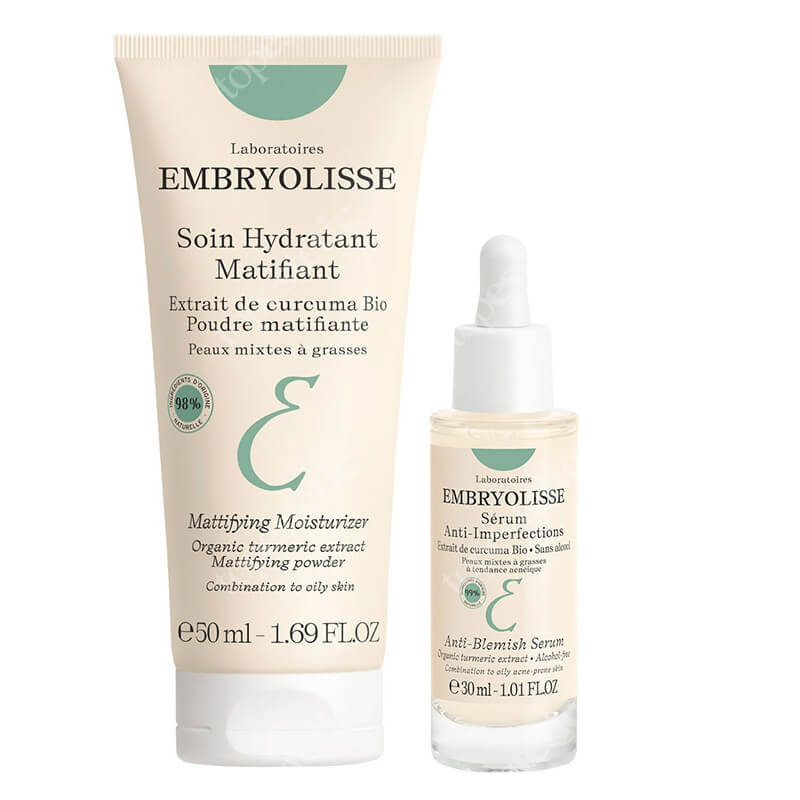Embryolisse Mattifying Moisturizer and Anti Blemish Set ZESTAW Krem Nawilżająco-Matujący 50 ml + Serum przeciw niedoskonałościom 30 ml