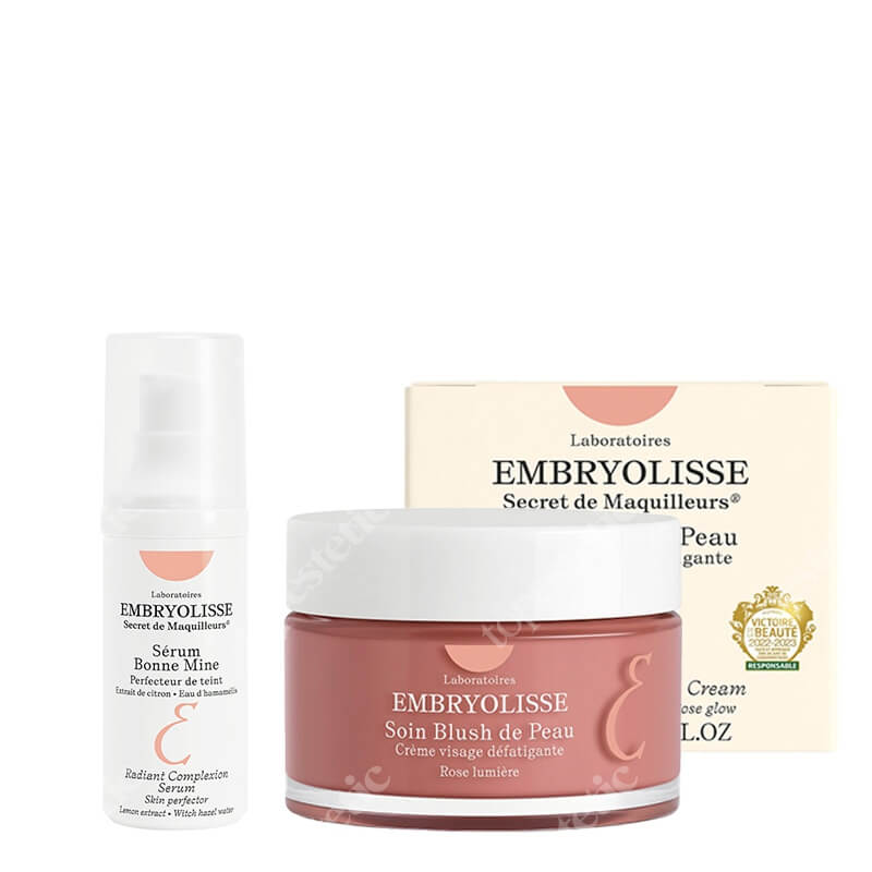 Embryolisse Shine Face ZESTAW Serum promienna twarz 30 ml + Krem redukujący oznaki zmęczenia 50 ml