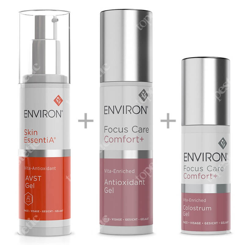 Environ Comfort ZESTAW Żel Colostrum 30 ml + Żel Antyutleniający 50 ml + Żel nawilżający 50 ml