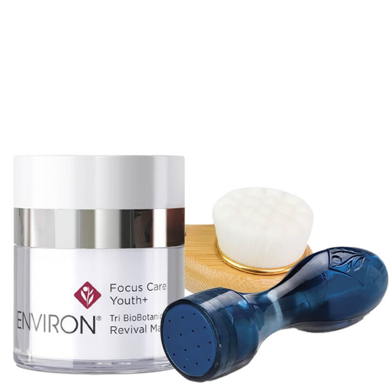 Environ Cosmetic Focus-CIT + Revival Masque + Bambusowa szczotka Topestetic ZESTAW Stempelek do mikronakłuwania 0,1 mm + Maska intensywnie rewitalizująca 50 ml + Szczotka do mycia twarzy 1 szt